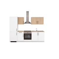 Konyhablokk Gépek Nélkül Hamburg Z 270 White - tölgyfa színű/fekete, Trend, faalapú anyag/fém (270/200/60cm)