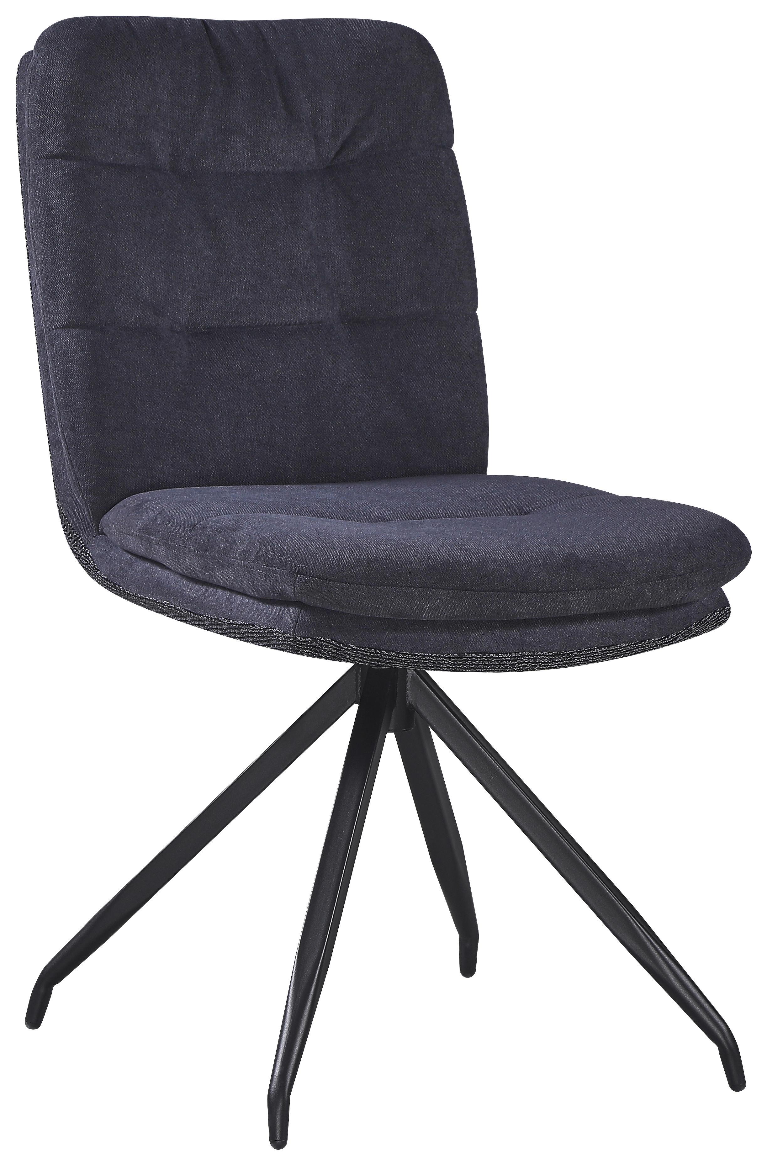 Stuhl Nova Grau - Schwarz/Grau, MODERN, Textil/Metall (48/89/67cm) - Premium Living