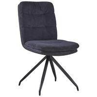 Stuhl Nova Grau - Schwarz/Grau, MODERN, Textil/Metall (48/89/67cm) - Premium Living