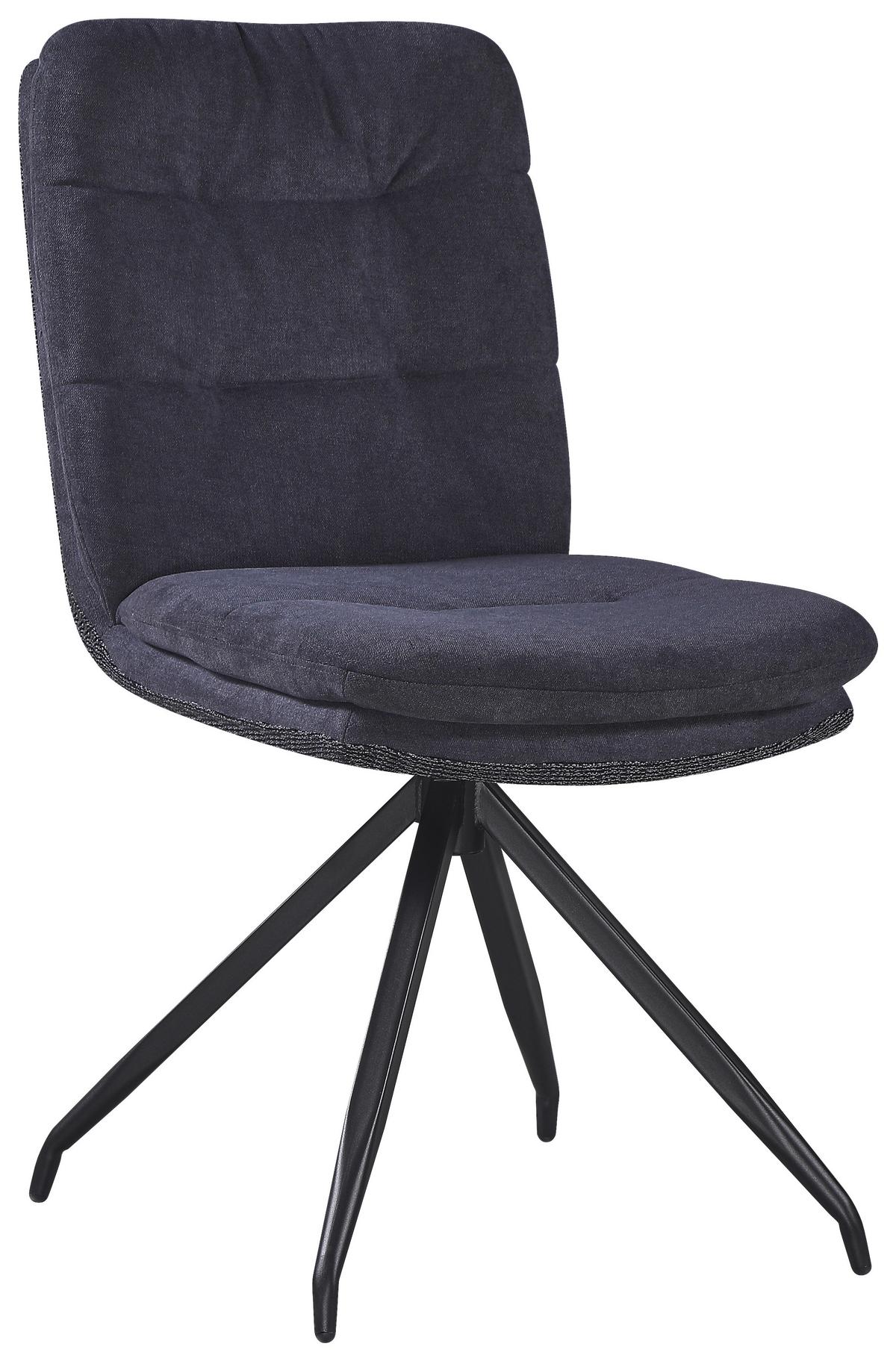 Stuhl Nova Grau - Schwarz/Grau, MODERN, Textil/Metall (48/89/67cm) - Premium Living