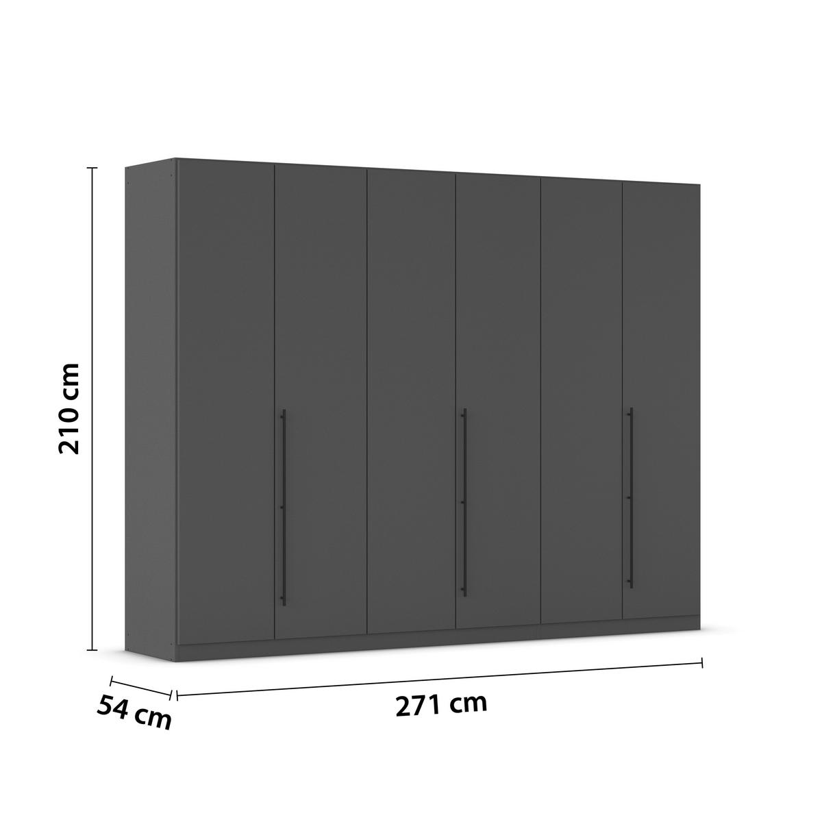Șifonier Safari - gri, Konventionell, material pe bază de lemn (271/210/54cm)