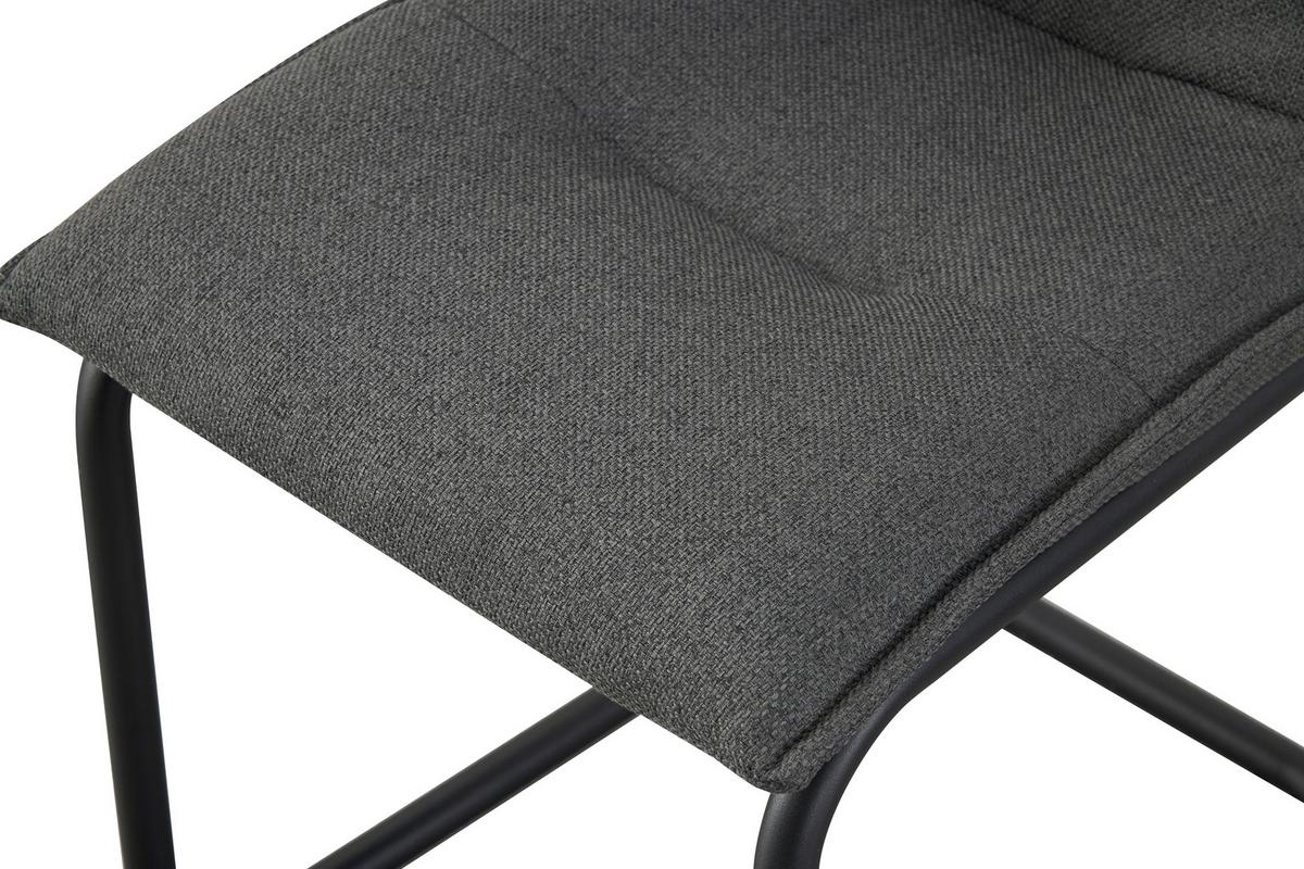 Set Nihajnih Stolov Sonja, Antracit, 2 Kos - črna/antracit, Moderno, kovina/tekstil (46/89/57cm) - MID.YOU