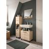 Badezimmer Boston 3-tlg. ca. 87 cm Sonoma Eiche - Schwarz/Sonoma Eiche, MODERN, Glas/Holzwerkstoff (87cm) - MID.YOU