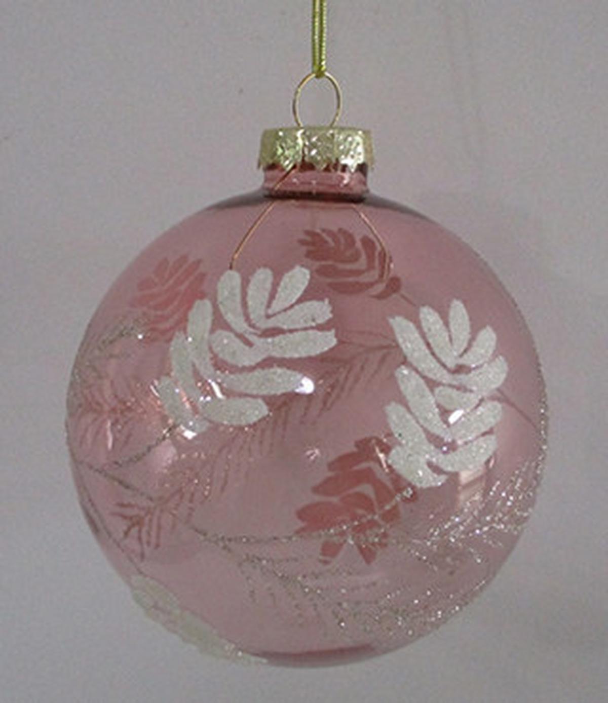 Glob de Crăciun din sticlă cca. 9 cm Verre - roz deschis, Modern, sticlă (9cm)