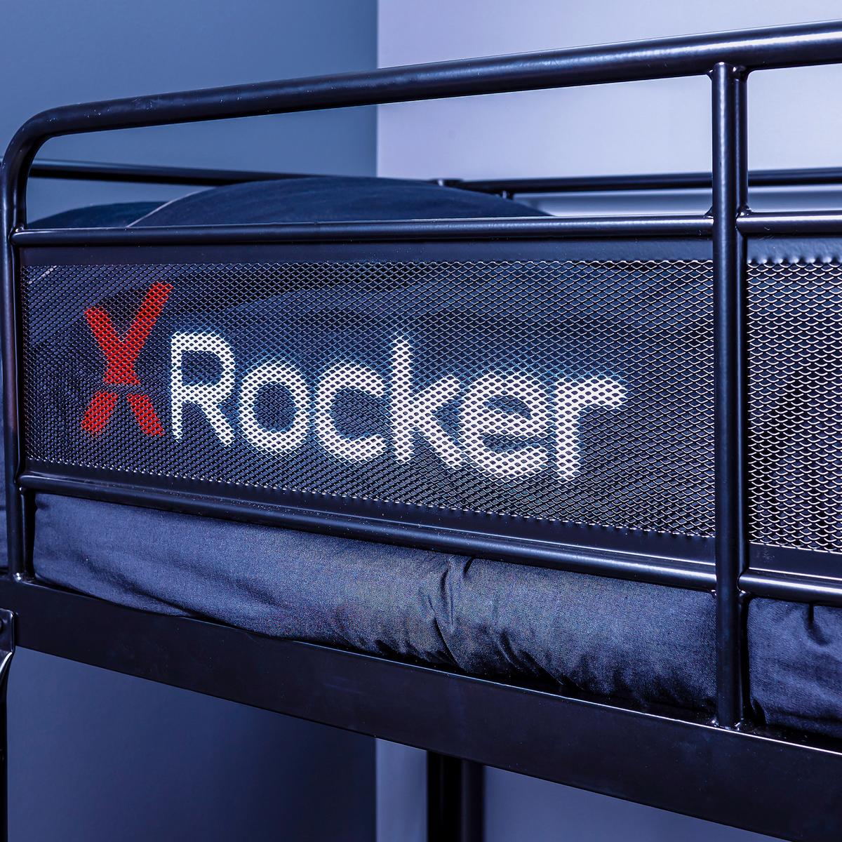 Etagenbett Armanda ca. 90x190cm Schwarz - Schwarz, MODERN, Holzwerkstoff/Metall (90/190cm) - X Rocker