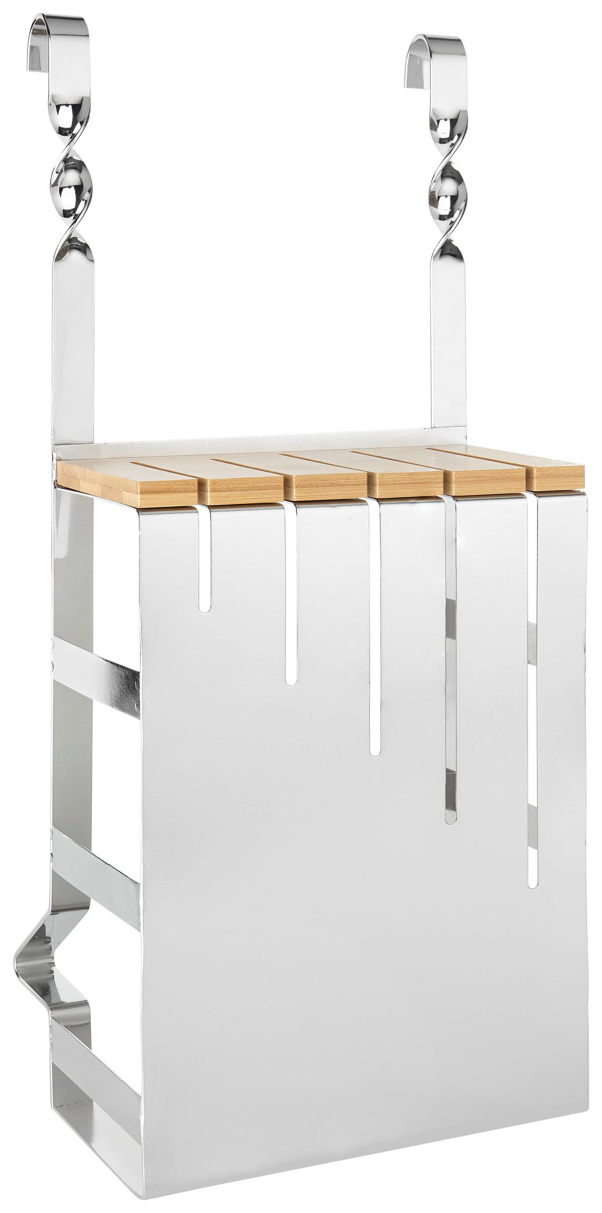 Késtartó Blokk Chester - krómszínű, fém (16/39,5/12,5cm) - Premium Living