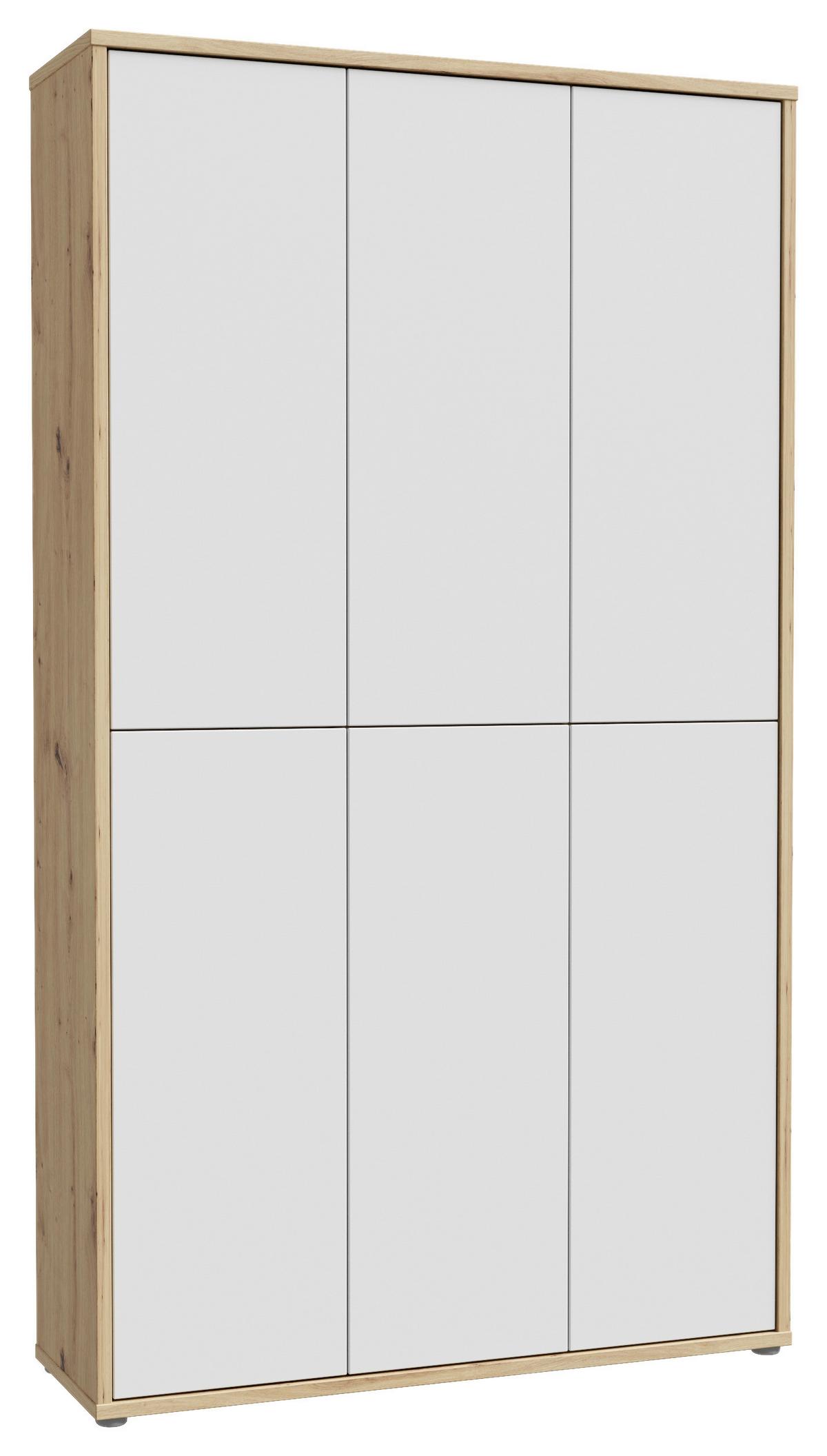 Ormar Za Cipele Alice - siva/hrast Artisan, Moderno, drvni materijal/plastika (109,2/191,9/34,9cm) - Modern Living
