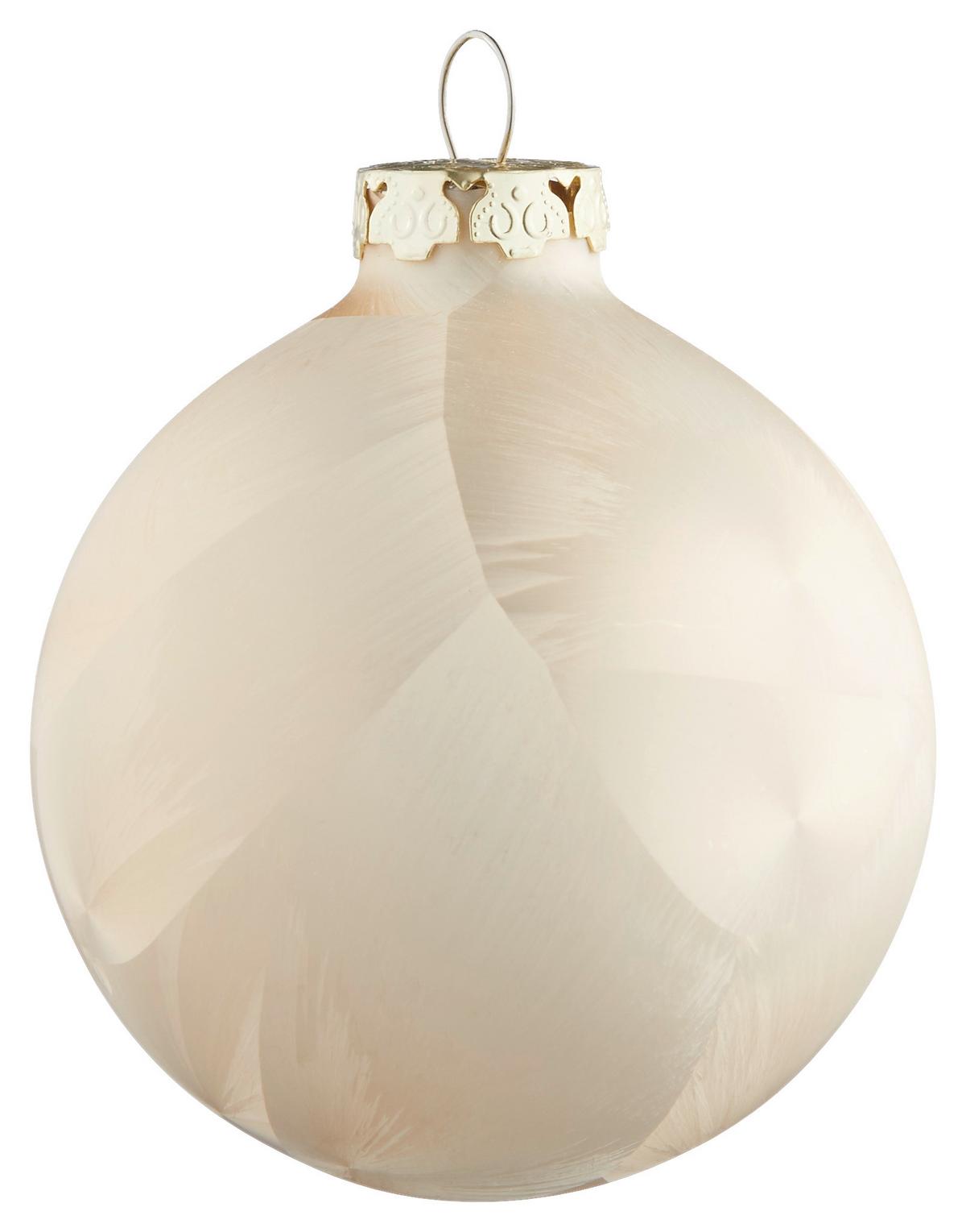 ZESTAW BOMBEK CHOINKOWYCH 812-2038-900 - szampanowy, Basics, szkło (8cm) - X-Mas