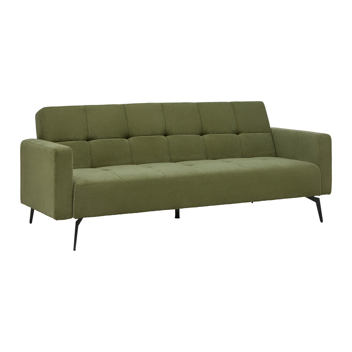 Schlafsofa Lando Grün - Schwarz/Grün, Modern, Holz/Kunststoff (224/87/100cm) - Mömax