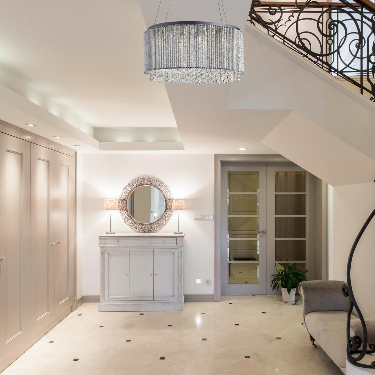 Kristály Függőlámpa Elise 4048-8cc - krómszínű, Konventionell, üveg/fém (41/142cm)