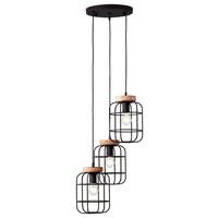 Hängeleuchte Gwen Braun/Schwarz max. 40 Watt - Schwarz/Braun, Design, Holz/Metall (42/165cm) - Brilliant