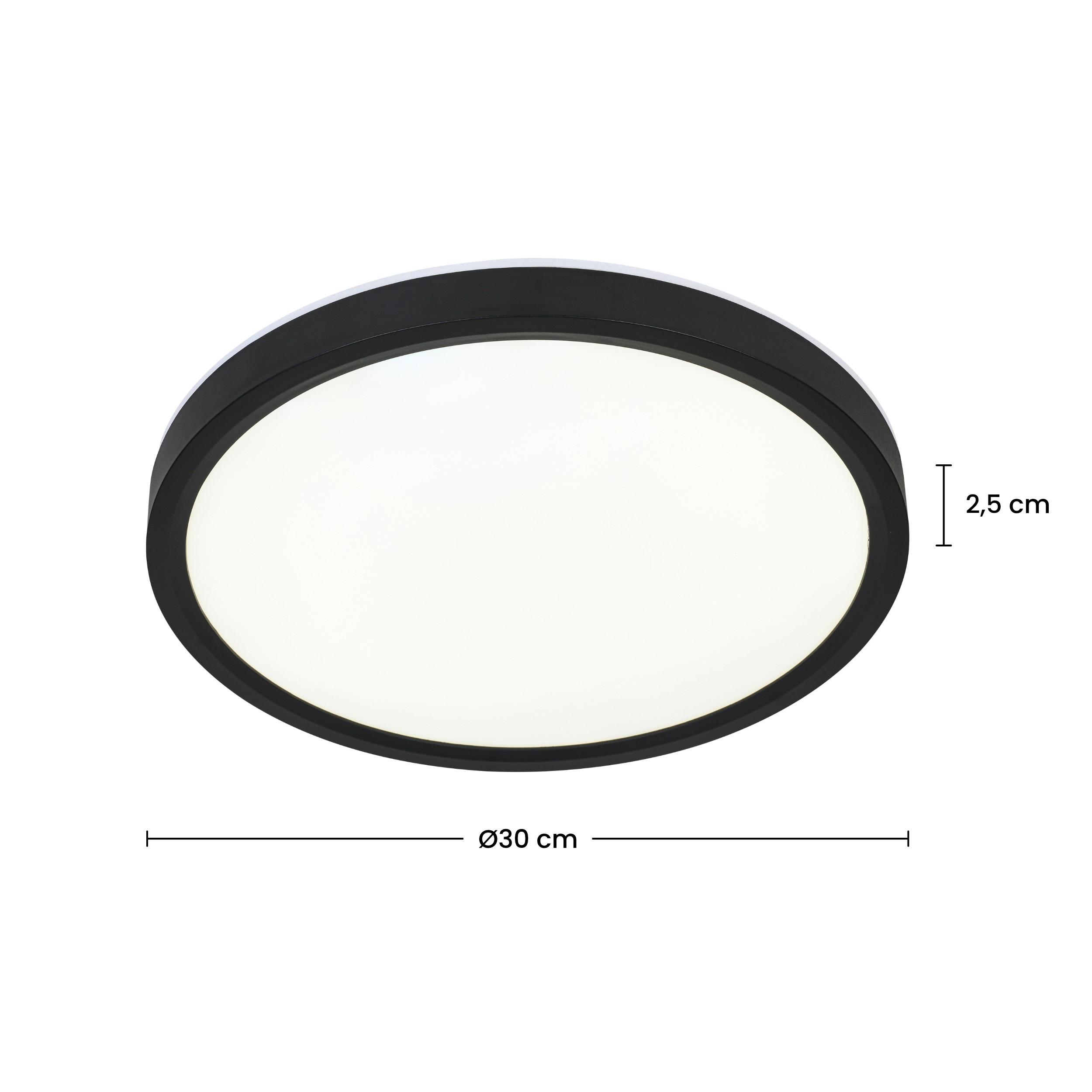 LED-TAKLAMPA TIR - vit/svart, Modern, plast (30/2,5cm) - Mömax