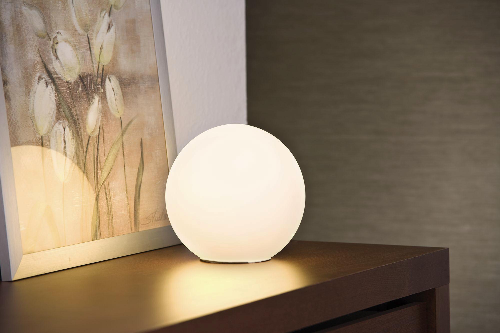 TISCHLEUCHTE max. 40 Watt 'Table & Desk' - Opal, Design, Glas (19,5/20cm)