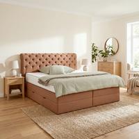 Boxspringbett Rostfarben Ca. 180x200cm - Rostfarben, Konventionell, Holz/Holzwerkstoff (180/200cm) - Premium Living