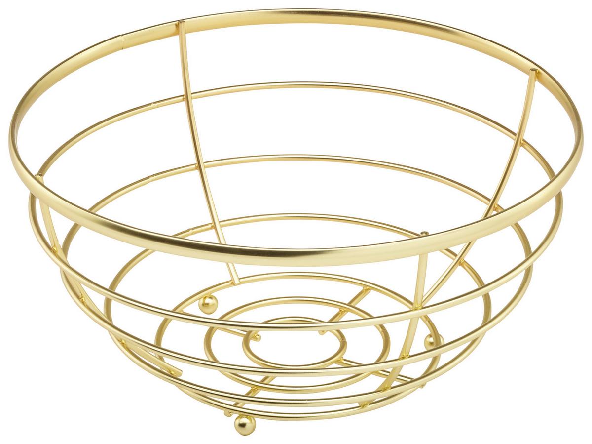 Obstschale Serdy aus Eisen - Goldfarben, Metall (25/12,7cm) - Mömax