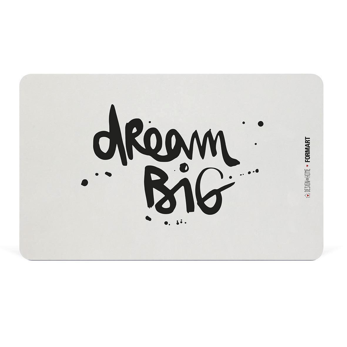 Schneidebrett Dream Big in Schwarz/Weiss - Weiss/Schwarz, Konventionell, Kunststoff (23,3/14,3/0,2cm)