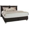 Boxspring Krevet Fog - srebrne boje/smeđa, Lifestyle, tekstil/plastika (180/200cm) - Premium Living