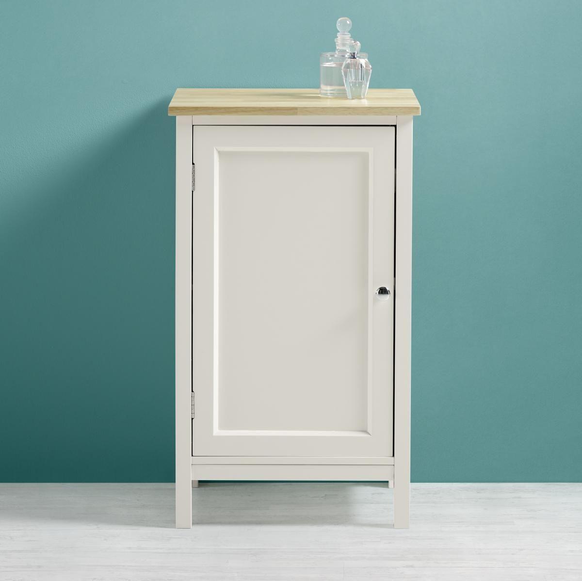 UNTERSCHRANK Weiß/Buchefarben 'Jule' - Buchefarben/Weiß, MODERN, Holz/Metall (40/68/38cm) - Bessagi Home