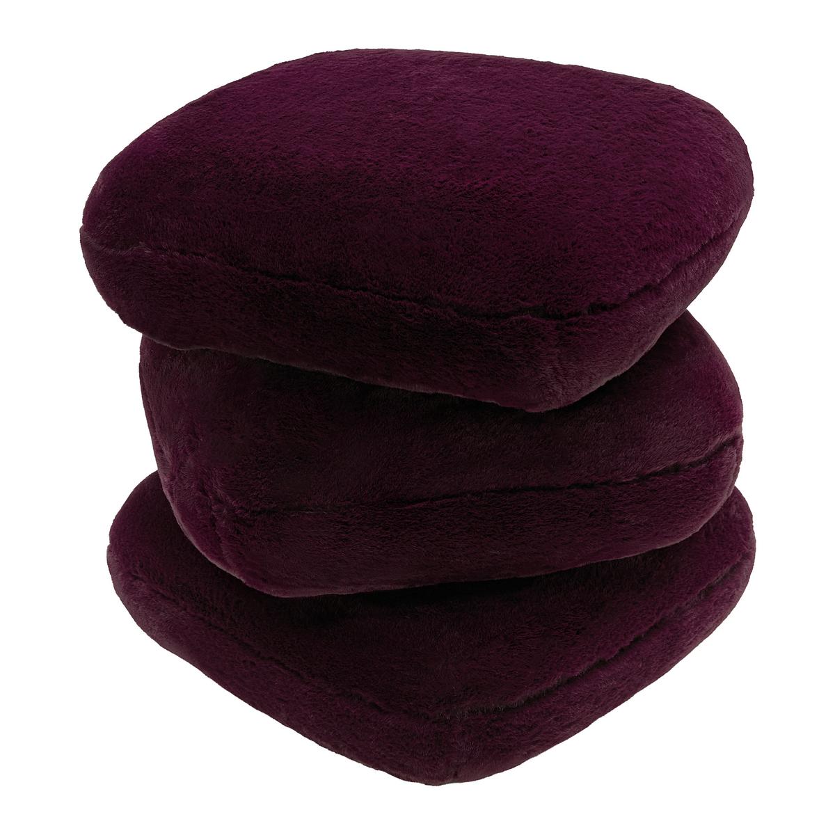 Drehhocker Vicky Bordeaux - Bordeaux, MODERN, Holz/Textil (54/54/44cm) - Premium Living