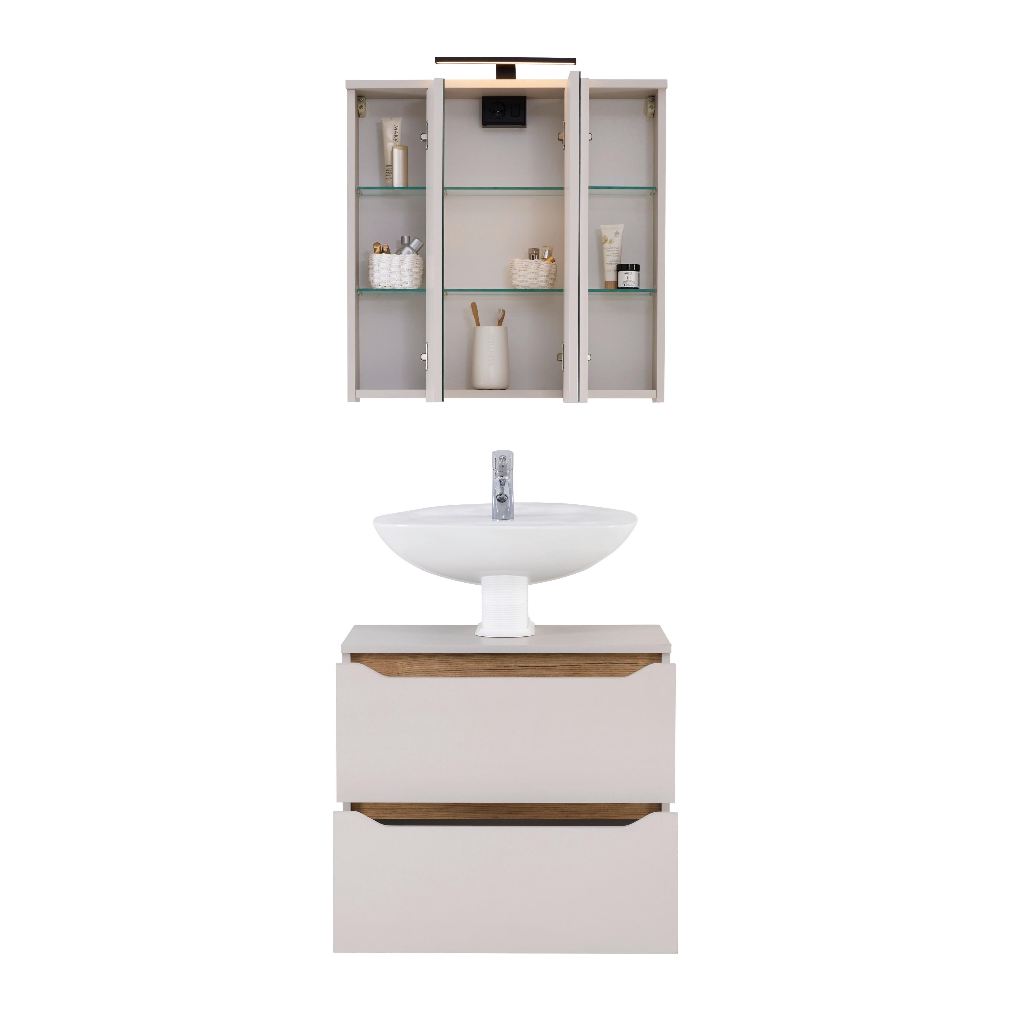 TVÄTTSTÄLLSUNDERSKÅP MALLORCA -EXKLUSIV- - svart/kashmir, Modern, trämaterial (70/60/40cm) - Based