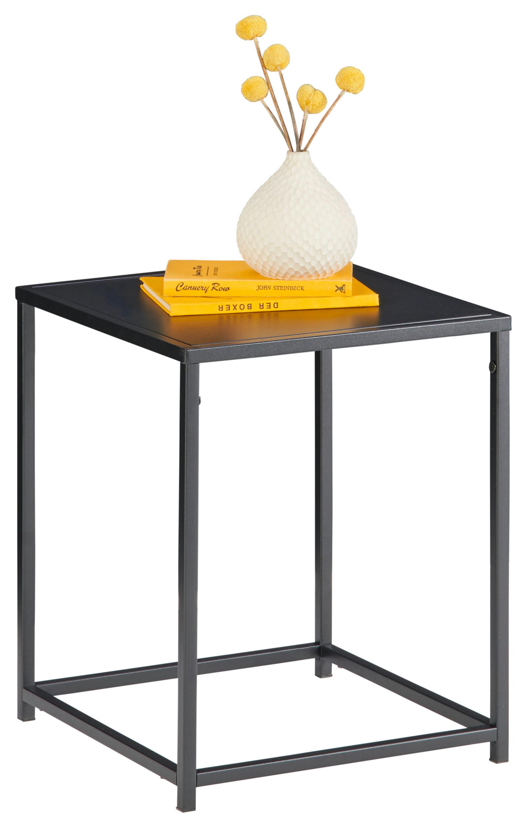 STOLIK BOCZNY NILS - czarny, Trend, metal (38/37/45,7cm) - Carryhome