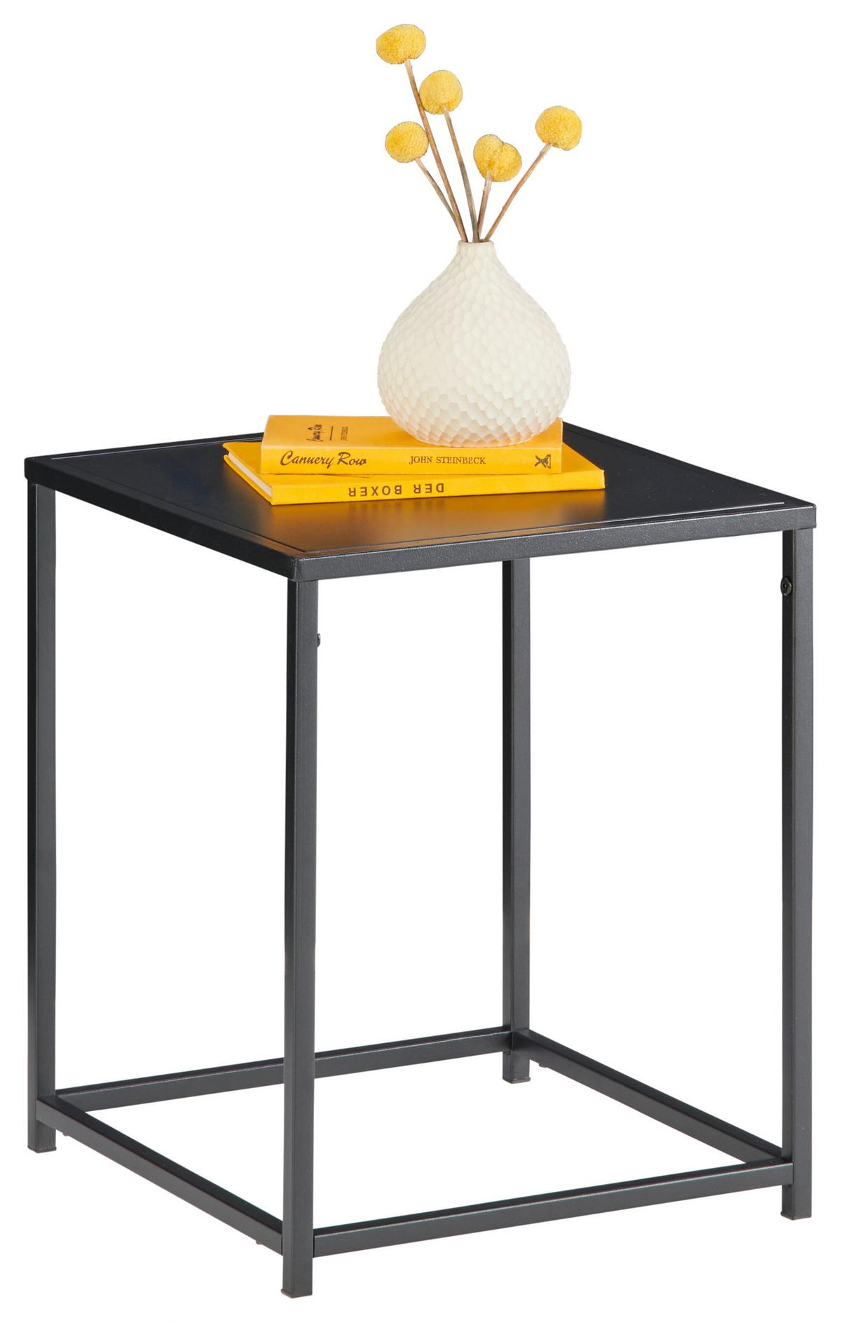 STOLIK BOCZNY NILS - czarny, Trend, metal (38/37/45,7cm) - Carryhome