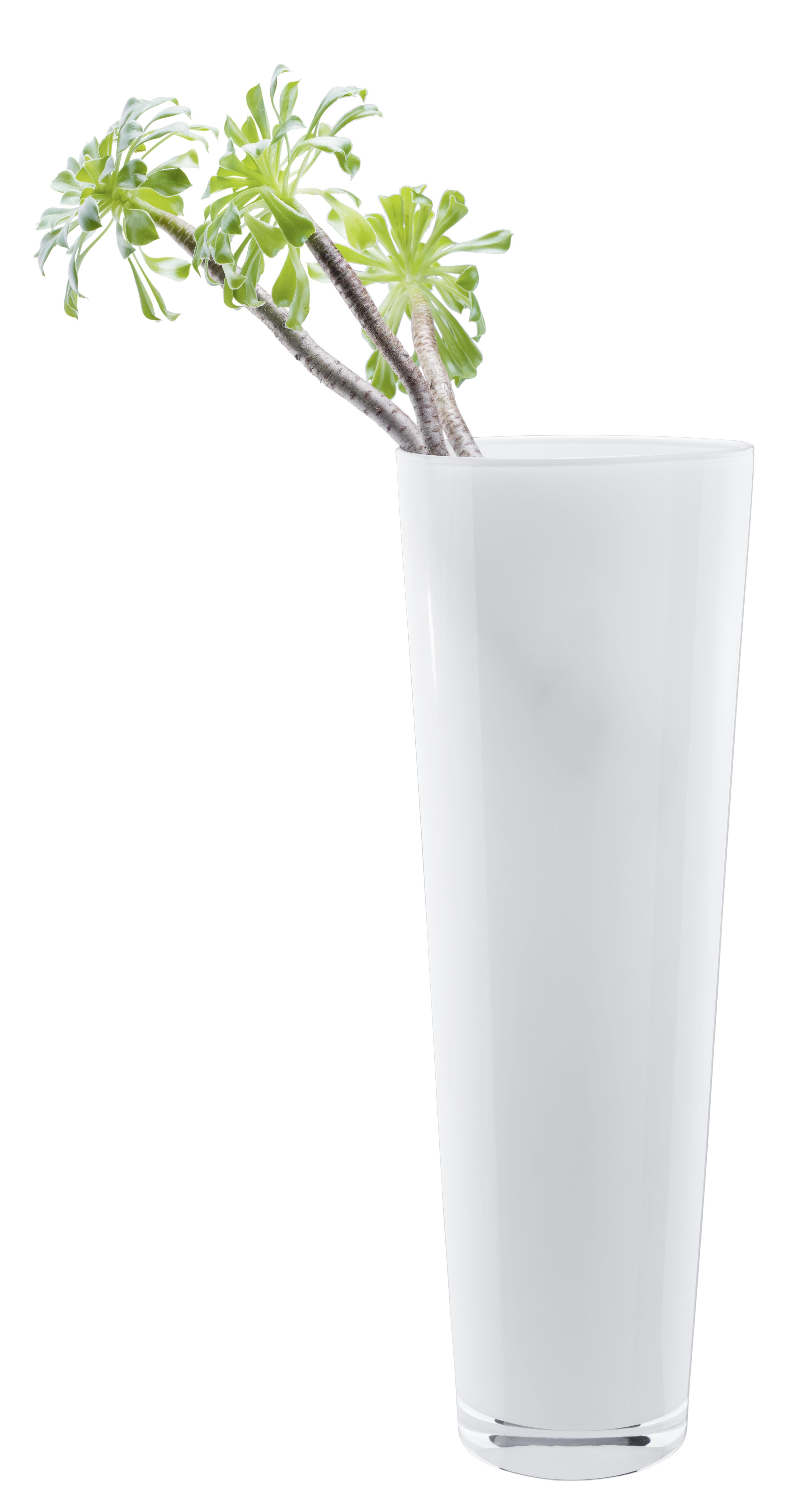 Váza Loretta - fehér/szürke, Konventionell, Üveg (17/50cm) - Modern Living