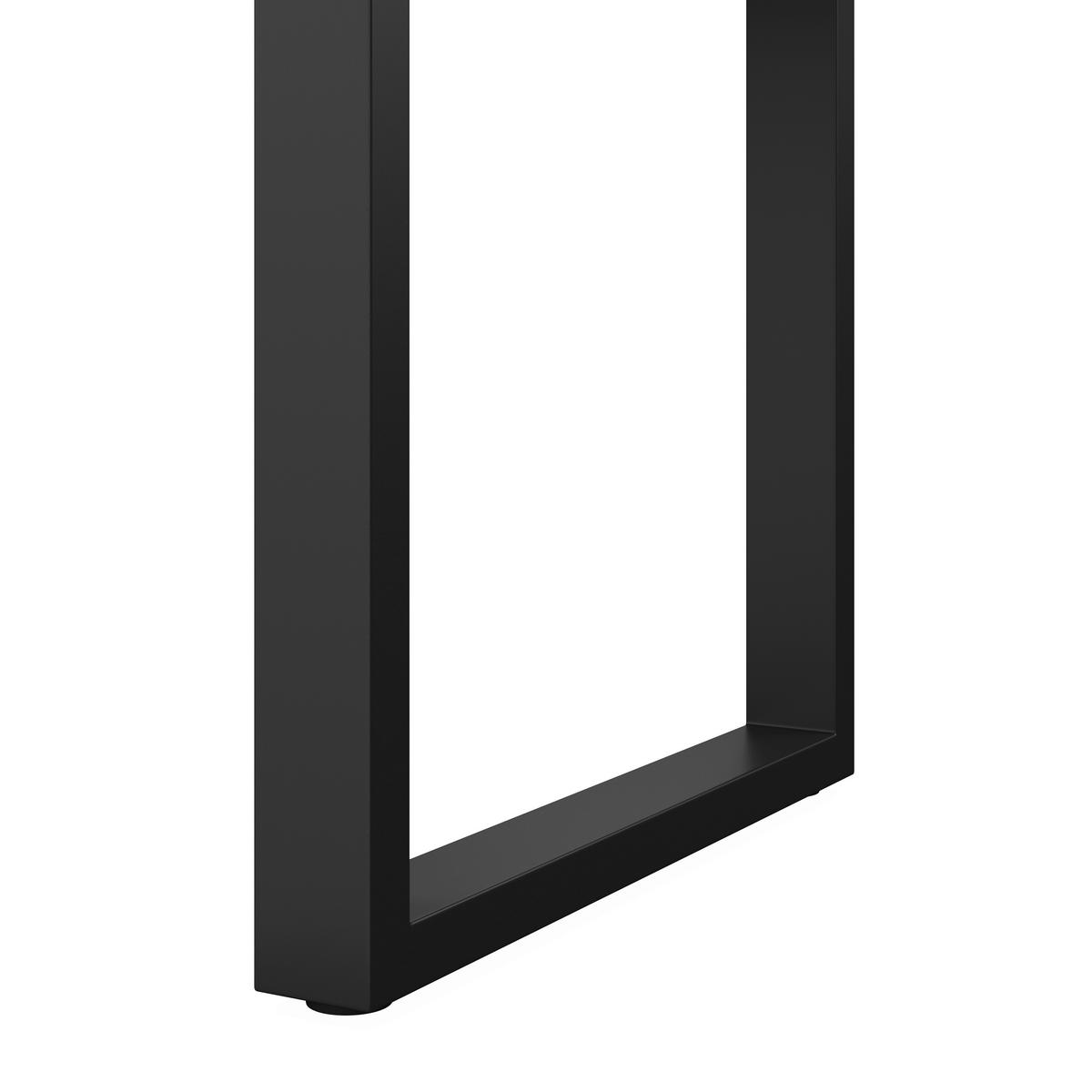 Esstisch Filo in Holz Akazie massiv ca. 160x90 cm - Schwarz/Akaziefarben, MODERN, Holz/Metall (160/90/76cm) - Bessagi Home