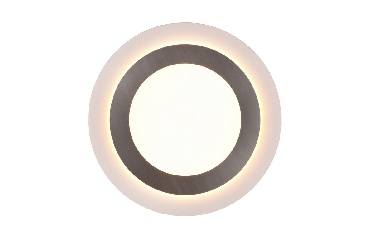 LED-Deckenleuchte Morgan Weiß max. 42 Watt - Weiß/Nickelfarben, Basics, Metall (45/4,2cm) - Trio Leuchten
