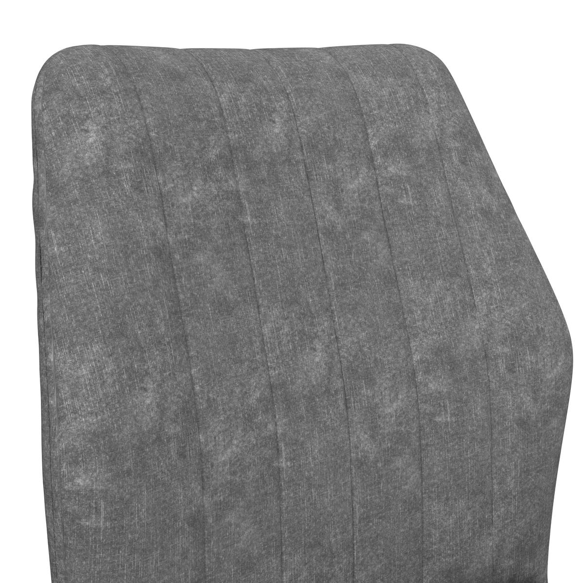 Stol Johanna, Siva - siva/črna, Moderno, kovina/tekstil (46/90/60cm)