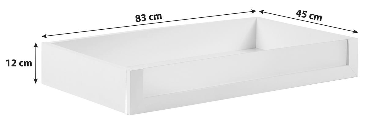Sertar Unit - nămol, Modern, sticlă/material pe bază de lemn (83/12/45cm) - Ondega
