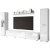 WOHNWAND BOGOTA XL WEISS - Weiß Hochglanz/Weiß, Basics, Holzwerkstoff/Kunststoff (240/130/31cm) - MID.YOU