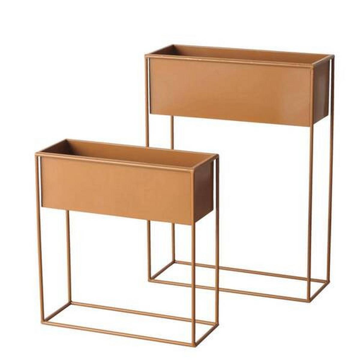 OSŁONKA NA DONICZKĘ CASTA I -PAZ- - brązowy, Basics, metal (47/50/18cm) - Modern Living