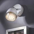Strahler Nantes, max. 3 Watt - Chromfarben/Weiß, LIFESTYLE, Kunststoff/Metall (12,5/14cm) - MÖMAX modern living