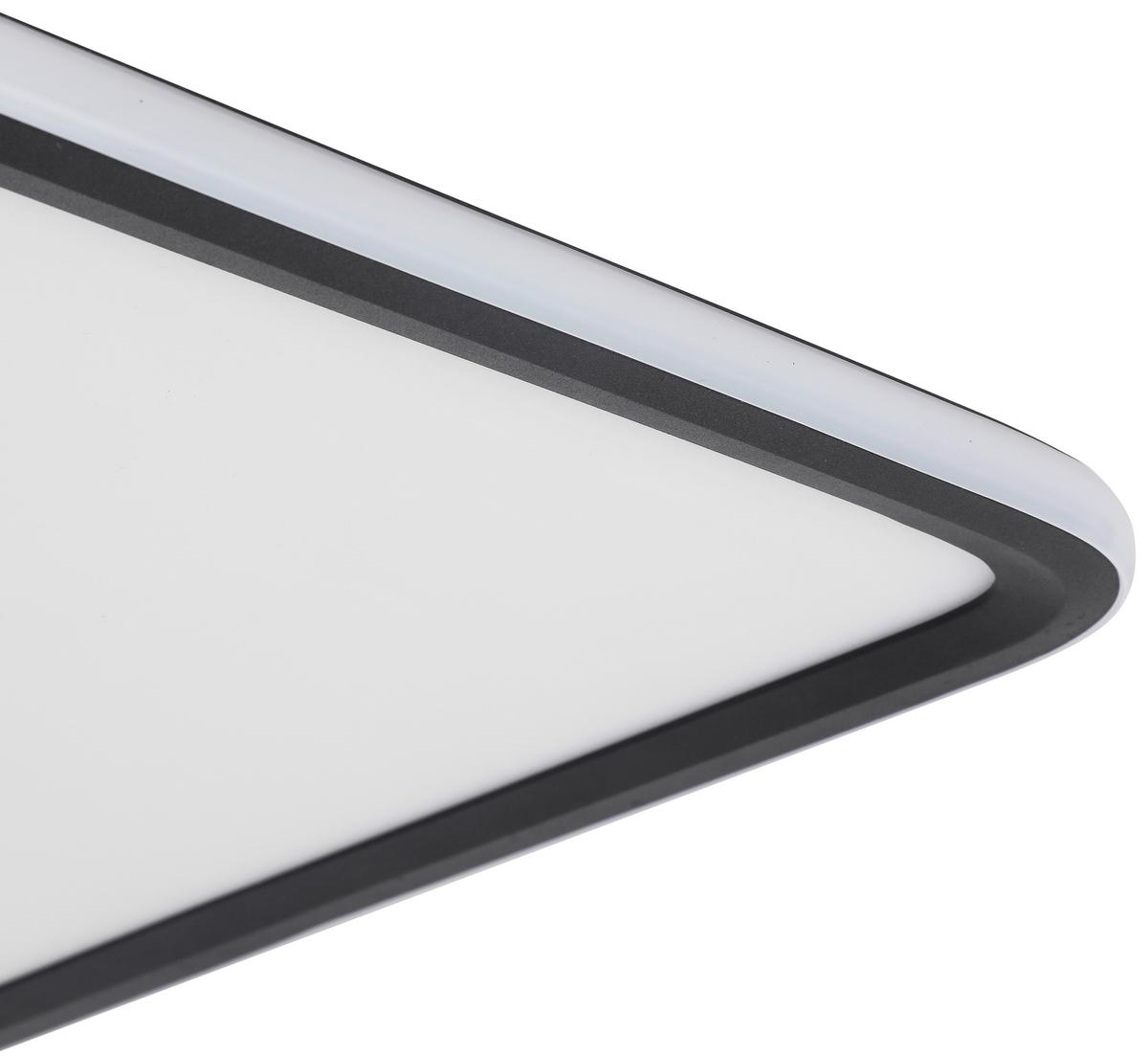 LAMPA SUFITOWA LED MIYU - czarny/biały, Modern, tworzywo sztuczne/metal (45/45/5,5cm) - Bessagi Home