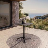 Gartentisch Heino Anthrazit - Anthrazit, Basics, Stein/Metall (70/70/75cm) - Mömax