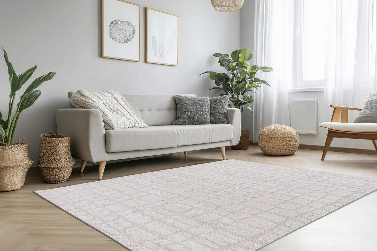 Ravno Tkana Preproga Angel, Srebrna, 80x150 - srebrne barve, Basics, tekstil (80/150cm) - Kayoom