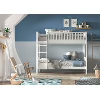 Etagenbett Scott Weiß ca. 90x200 cm - Weiß, Natur, Holz (90/200cm) - Vipack