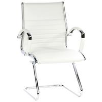 Besucherstuhl Parma V Creme/Chromfarben - Chromfarben/Creme, MODERN, Leder/Textil (62/94/46cm) - MID.YOU