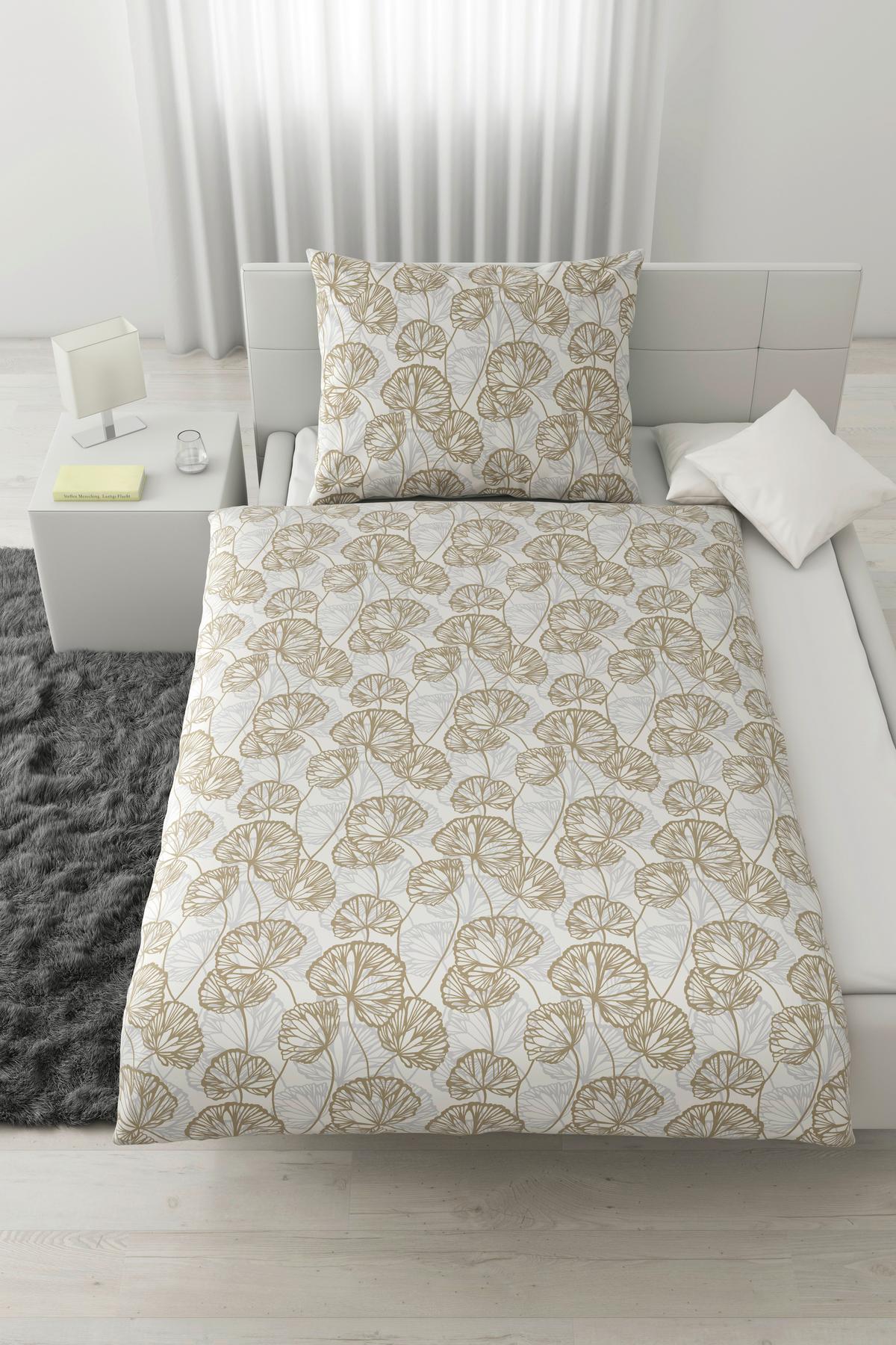 Lenjerie de pat Ethens, cca. 140x200/50x70 cm - bej, textil (140/200cm) - Modern Living