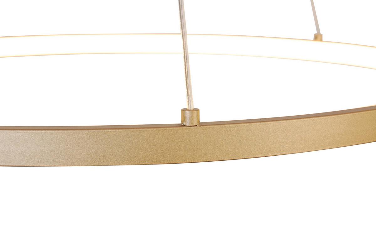 LAMPA WISZĄCA LED MADRID - biały/kolor złoty, Trend, tworzywo sztuczne/metal (60/120cm) - Novel