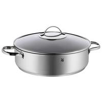 PATELNIA DO DUSZENIA 0761406380 WMF - kolor srebrny/kolor stalowy, Basics, metal/szkło (28cm) - WMF