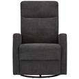 Relaxsessel in Grau - Schwarz/Grau, MODERN, Textil/Metall (76/103/96cm) - Modern Living Relaxsessel in Grau - Schwarz/Grau, MODERN, Textil/Metall (76/103/96cm) - Modern Living
