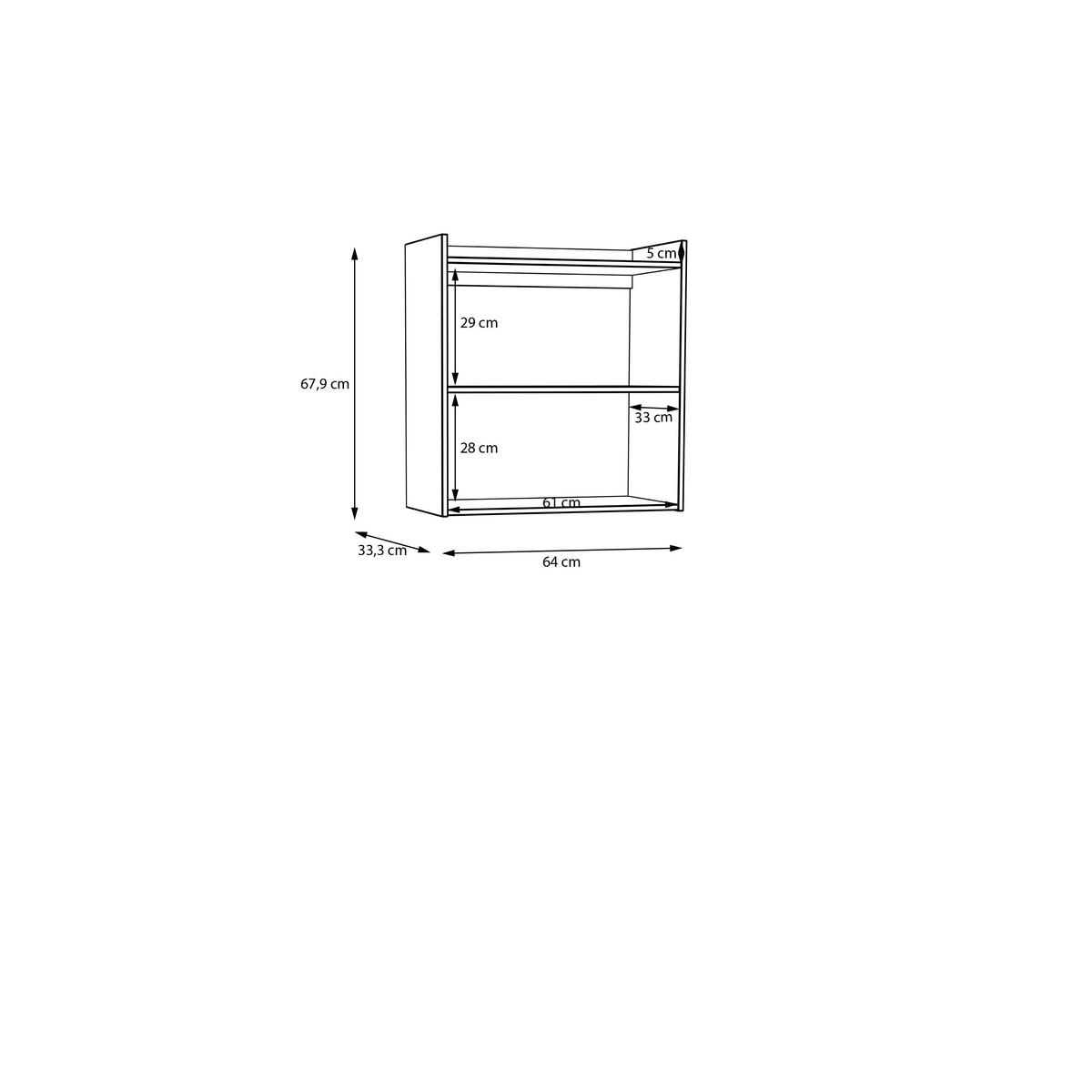 Polica Whenua - boje kadulje, Konvencionalno, drvni materijal (64/67,9/33,3cm) - Mömax