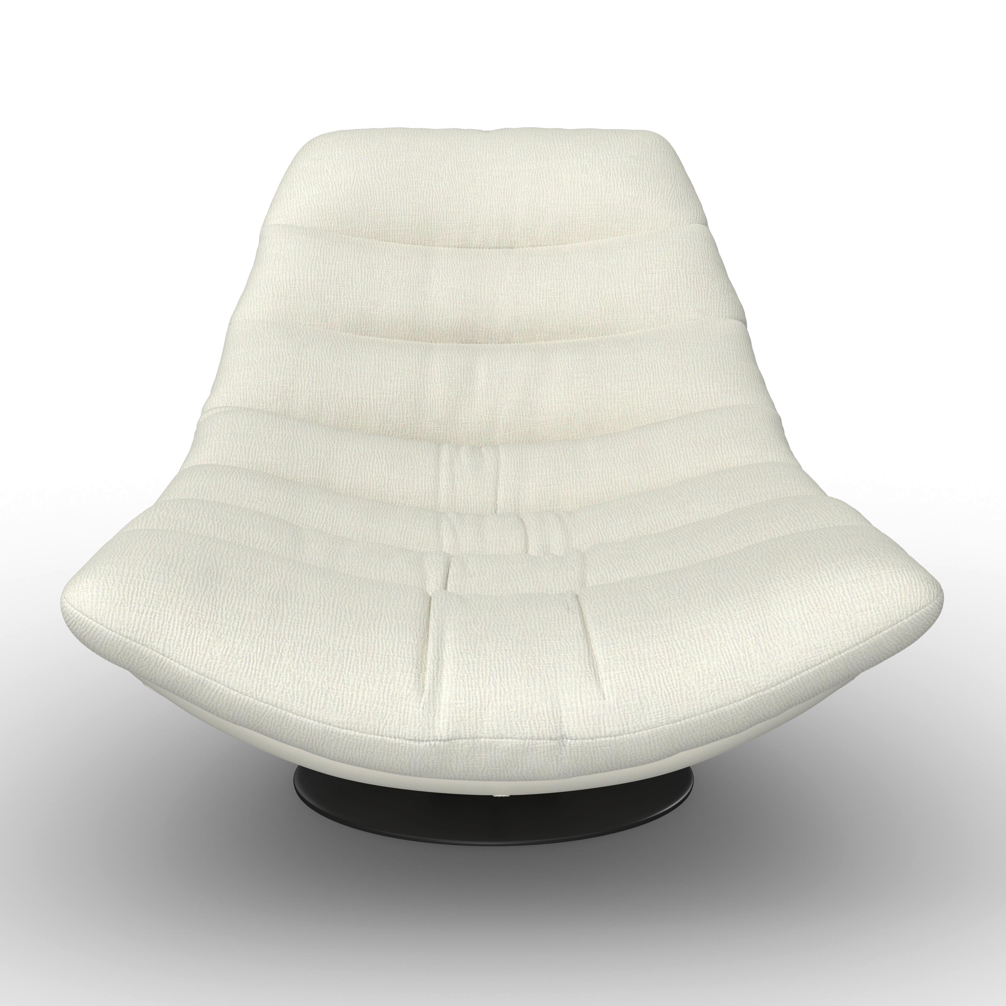 RELAXFÅTÖLJ LENA - vit/svart, Modern, metall/textil (85/82/113cm) - Bessagi Home