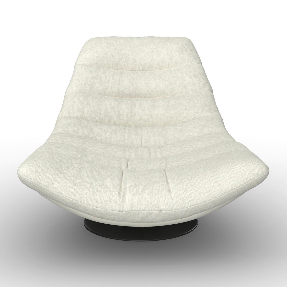 Sessel Lena Weiß Struktursamt/Lederlook - Schwarz/Weiß, MODERN, Textil/Metall (92/78/110cm) - Bessagi Home