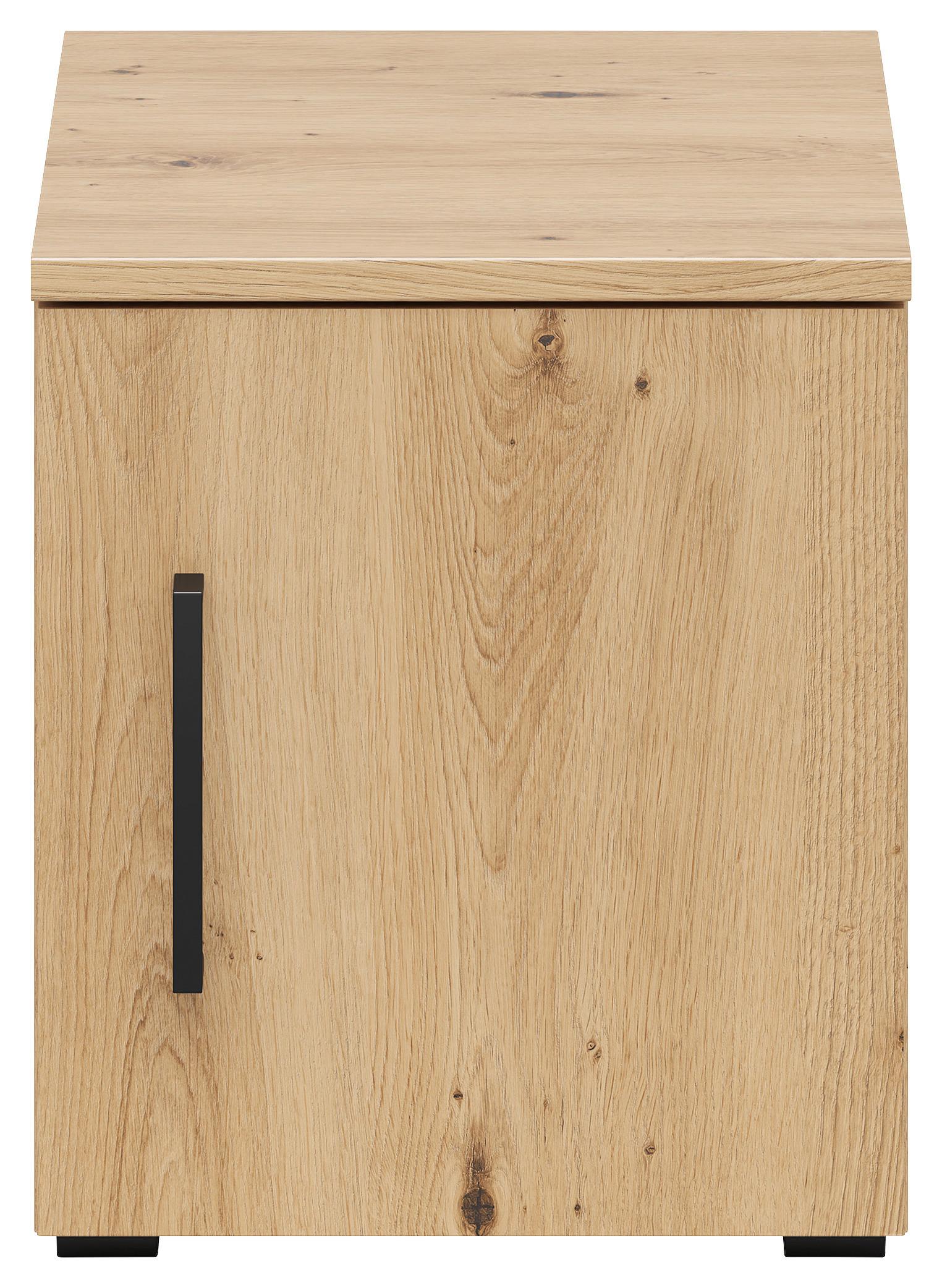 Aufsatzschrank Multistauraum Eiche Artisan - Schwarz/Eiche Artisan, MODERN, Holzwerkstoff/Kunststoff (30/35/40cm) - Mömax