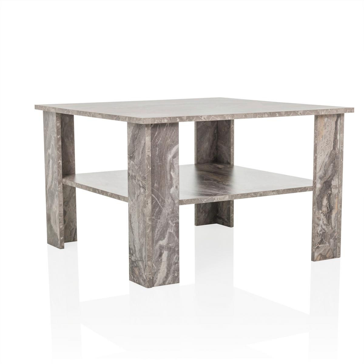 Klubska Miza Bismo, Siva - siva, Moderno, leseni material (70/70/45cm) - MID.YOU