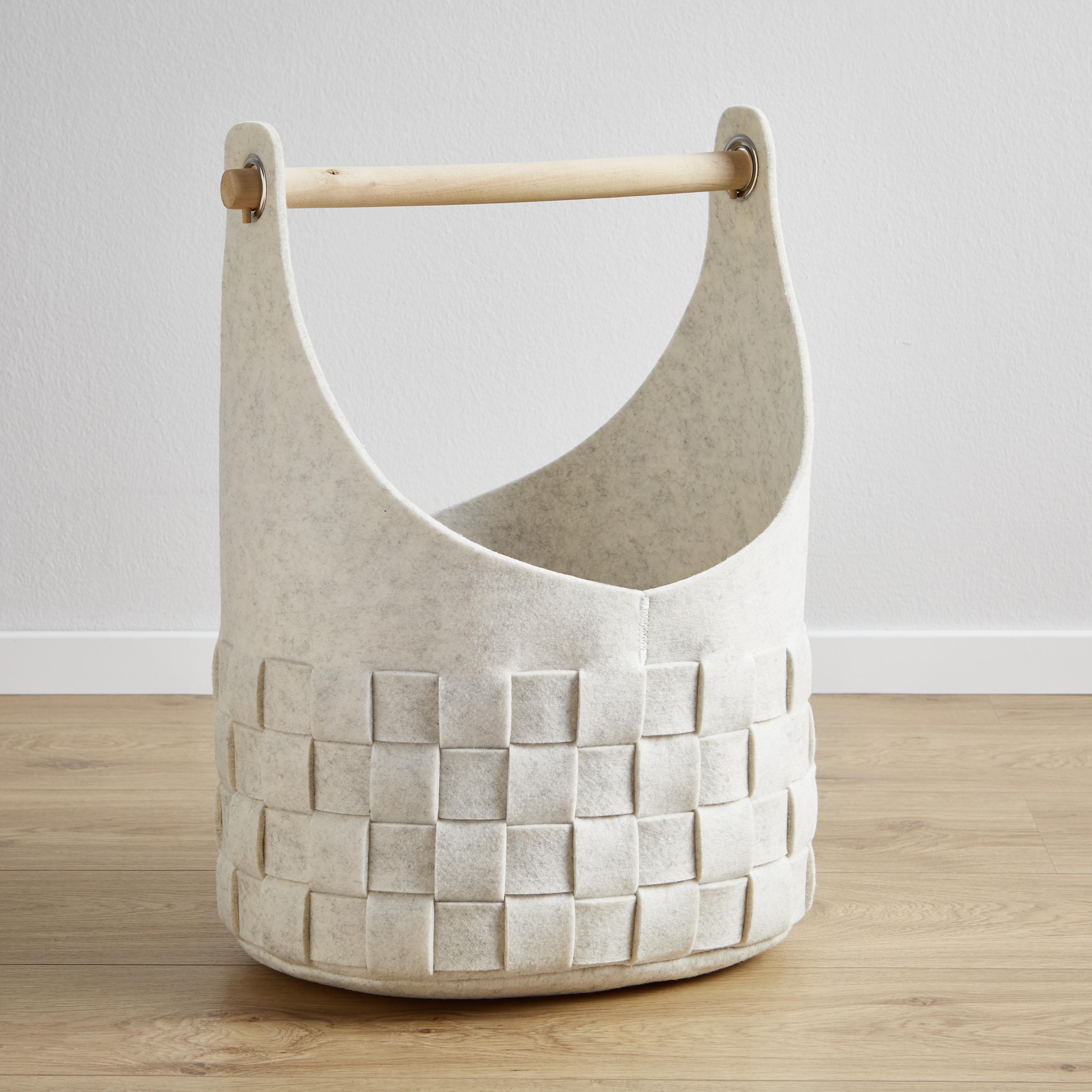 Korb Cui in Beige Höhe ca. 50 cm - MODERN, Textil (35/27/50cm) - Bessagi Home