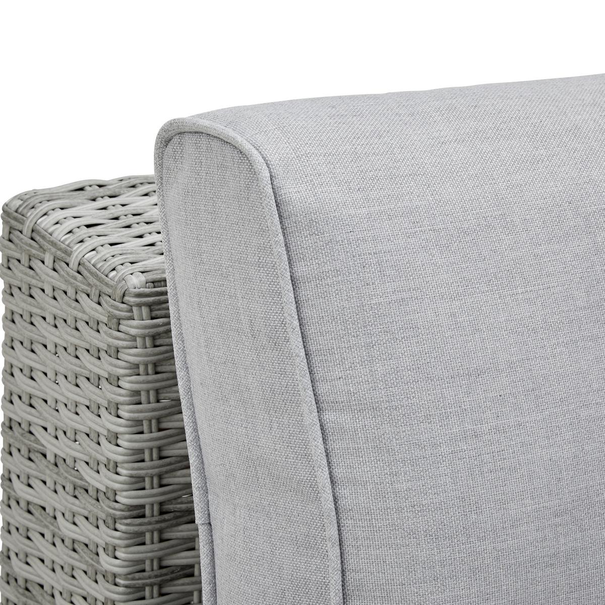 Loungegarnitur "Paola", 5-teilig, Outdoorstoff - Grau, Modern, Glas/Kunststoff (295/215cm) - Bessagi Garden